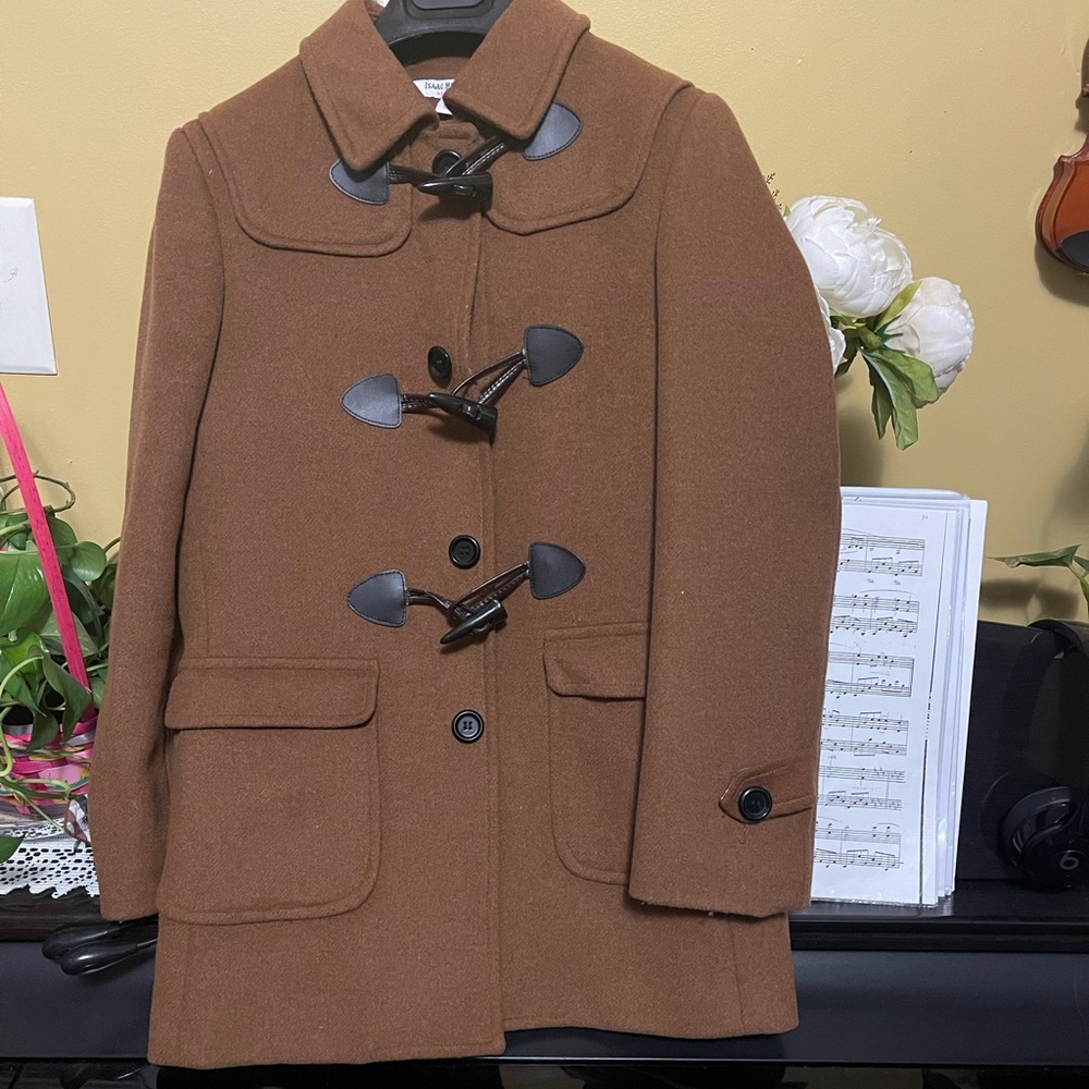 Boy wool toggle coat with the hood